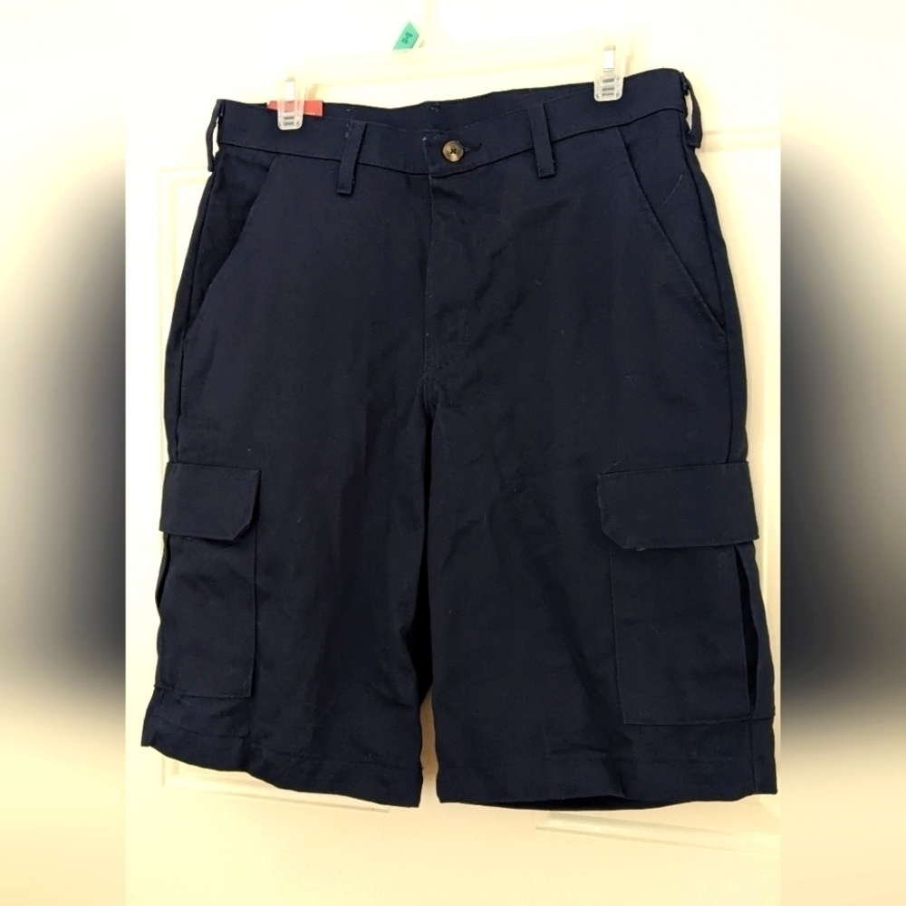 Red Kap Work Shorts Mens Size 30x12 Cargo Stretch Fabric Uniform Blue New NWT
